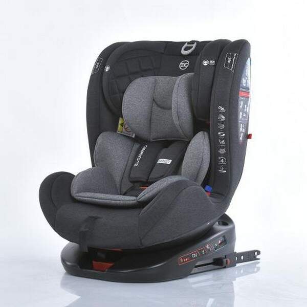 Автокрісло дитяче ME 1114 EVEREST Light Gray (1шт) 0,1,2,3(до36кг),5-ти точ.рем.безпеки, isofix, 360 (шт.)