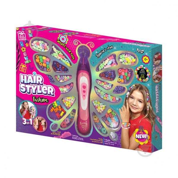 Креативна творчість "Hair Styler. Fashion" метелик MAXI (5) HS-01-01 (шт.)