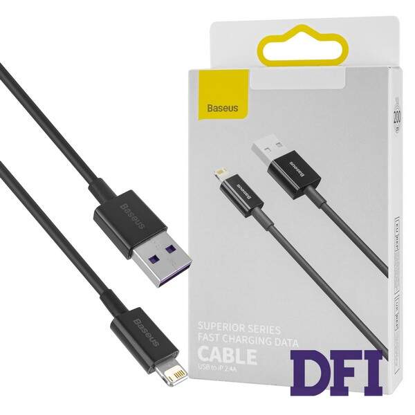 кабель Baseus Superior  Series USB  to IP 2.4A 1m Black (CALYS-A01) (шт.)