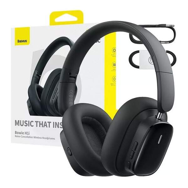 Навушники стерео Baseus Bowie H1i Noise-Cancellation Wireless Cluster Black (A00050402113-00) (шт.)