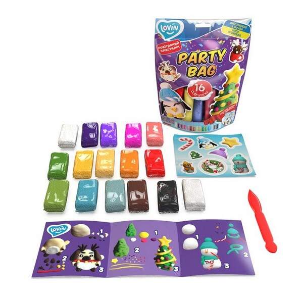 Party Bag Winter ТМ Lovin Набір для ліплення з повітряним пластиліном 70157 (14 шт) (шт.)