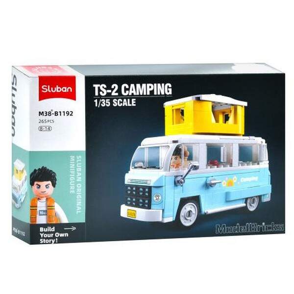 Конструктор SLUBAN M38-B1192 (16шт) авто серія, автобус/будинок на колесах, 1:35, фігурка, 265дет, в (шт.)
