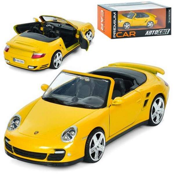 Машина AP-1932 (8шт) АвтоСвіт, 1:24, Porsche 911 Turbo Cabriolet, метал, 18см, відкриваються двері, (шт.)