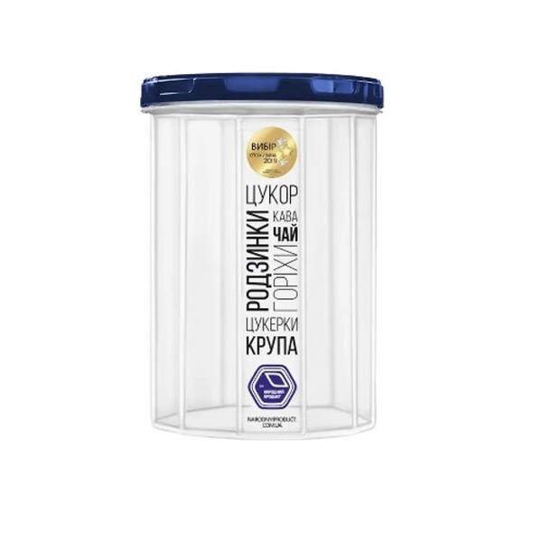 107і Ємність для сипучих продуктів 0,65л. (індиго кришка) (шт.)