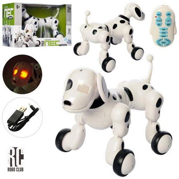 Собака RC 0006 (6шт) р/к, акум, 23см, ходить, танцює, звук(англ), муз, світло, USВзар, на бат-ці (шт.)