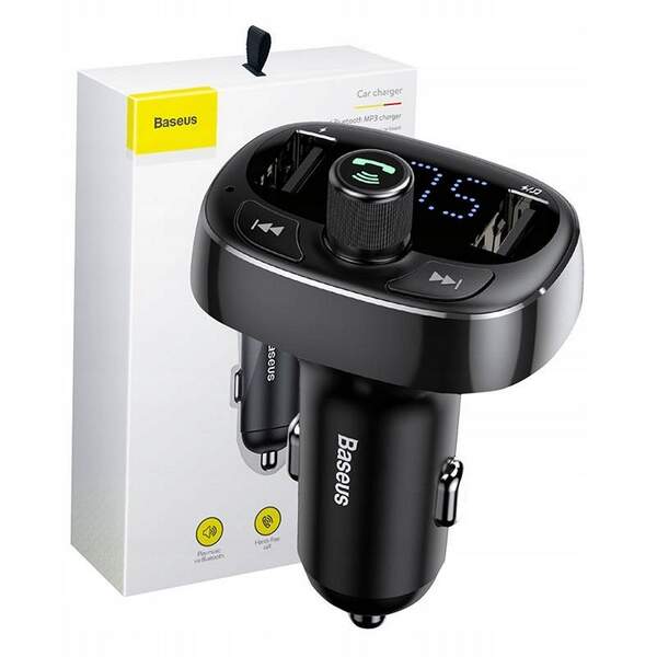FM-трансмітер Baseus T-Shaped S-09 Car Bluetooth MP3 Player Black CCMT000301 (шт.)