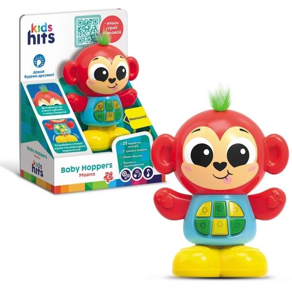 Муз розв.Чарівні звірята Kids Hits арт. KH11/003 (24шт)"Мавпочка", батар, вогники, вірші, мелодії, ф (шт.)