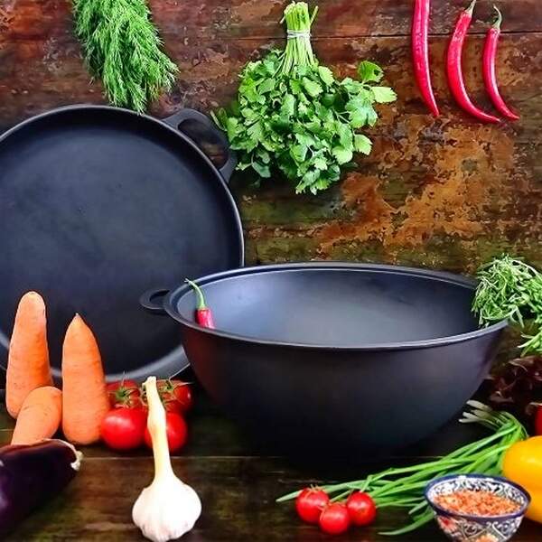 V15СР Казан узбецький WOK 15л з кришкою-сковородою V15СР (шт.)