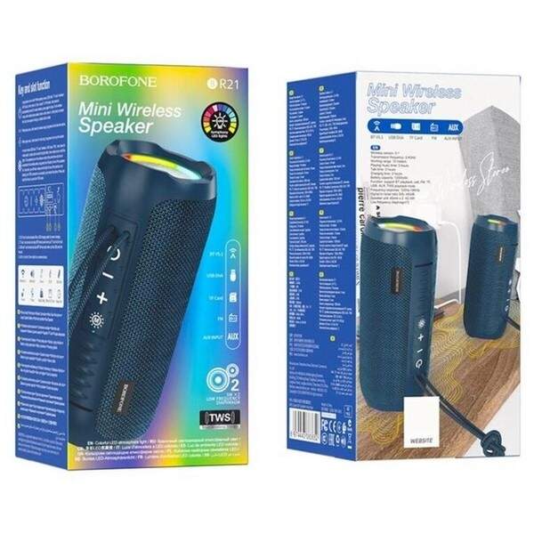 Портативна Bluetooth колонка Borofone BR21 Sports BT speaker navy blue (шт.)