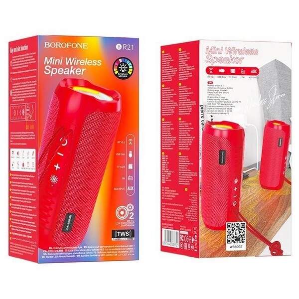 Портативна Bluetooth колонка Borofone BR21 Sports BT speaker  red (шт.)