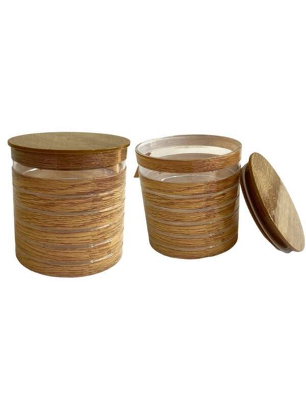 Банку для сипучих продуктів пл. кругл.(10*9,5)см №519-B (80) 8001 (шт.)