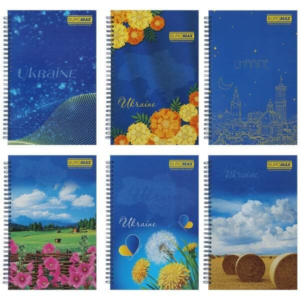 Книга для нотаток B5, 96 арк., пружина, кл., тв. лам. палітурка BM.2413 (шт.)