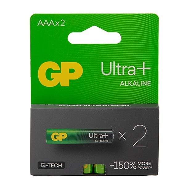 Батарейка GP Ultra Plus Alkaline 1,5V (LR3)лужна 24AUP21-SB2 блістер 2 шт в упаковці (шт.)