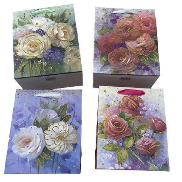 Пакет подарунковий паперовий L "Flowers" 31*44*12см R94979-L (480шт) (шт.)