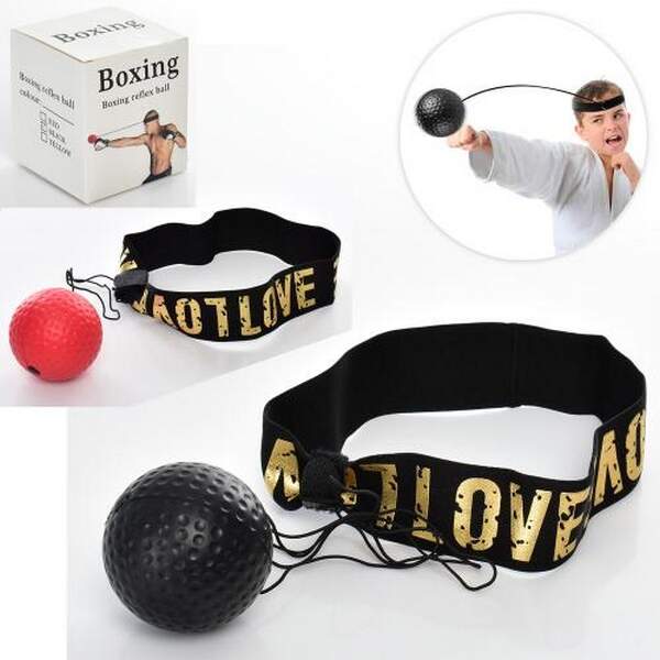 Тренажер MS 3258-1 (60шт) м'яч для боксу, fight ball, фомовий, 29г, 2 кольори, в корці, 8-9-7,5см (шт.)