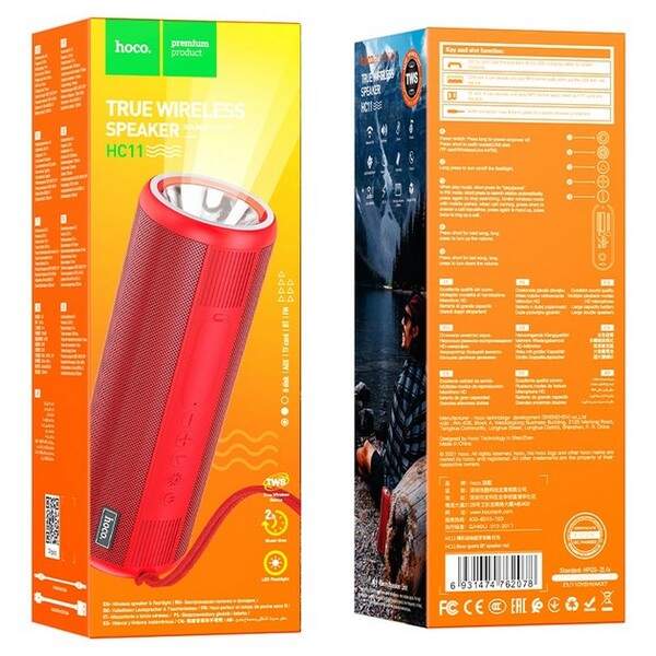 Портативна Bluetooth колонка HOCO HC11 Bora sports BT speaker red (шт.)