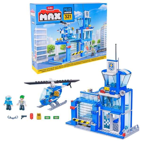 Конструктор Zuru MAX CITY Поліція арт. 83163 (12шт) 321 дет., короб.8*55*38см (шт.)