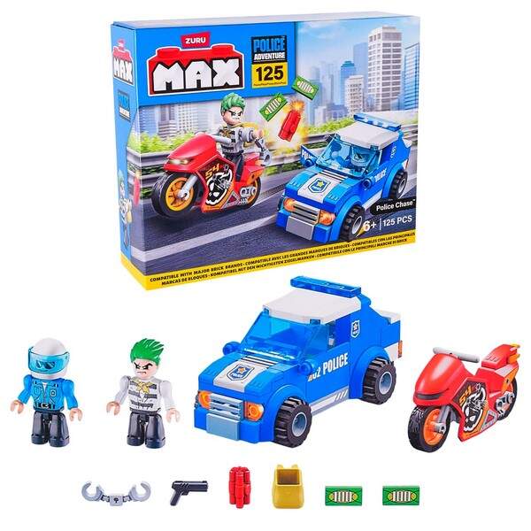 Конструктор Zuru MAX CITY Поліція арт. 83164 (24шт) 125 дет., короб.6*20*17см (шт.)