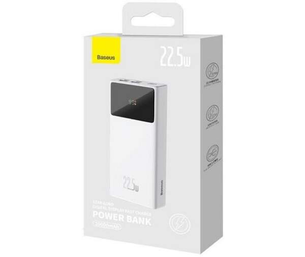 Power Bank Baseus Star-Lord Digital Display Fast Charge 30000mAh 22.5W White (PPXJ080102) (шт.)