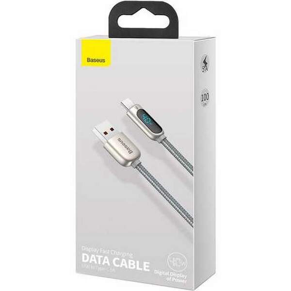 Кабель Baseus Display Fast Charging Data Cable Type-C to Type-C 100W 1м Black (CATSK-B01) (шт.)