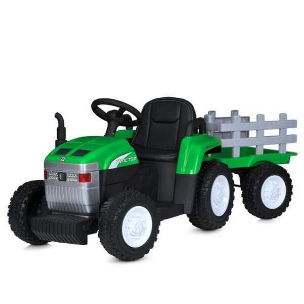 Трактор M 6038EBLR-5 (1шт) 2,4Gр/к, з причепом, 1*12V7AH, 2*45W, EVA, TF, шкіра, музика, світло, зел (шт.)