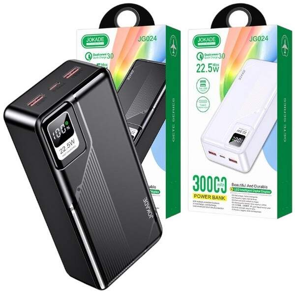 Портативний зовнішній акумулятор JOKADE 024 30000mAh чорний (шт.)