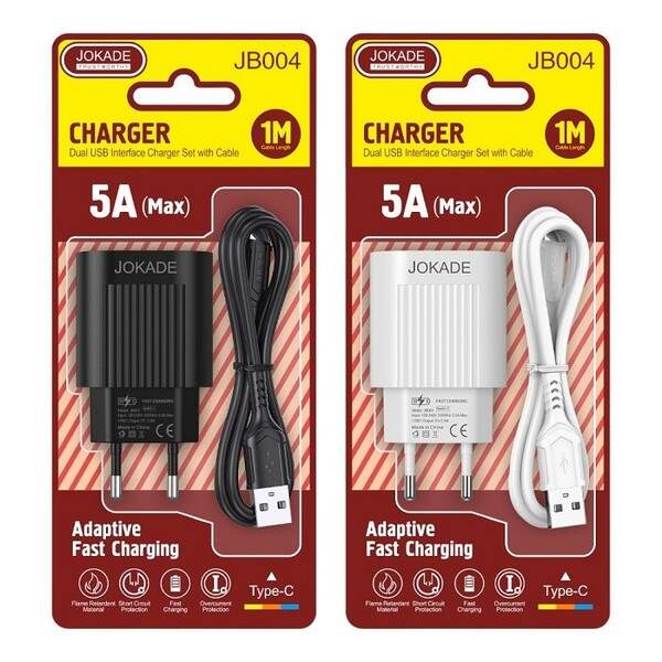 МЗП JOKADE JB004 2USB + кабель Type-C black (шт.)