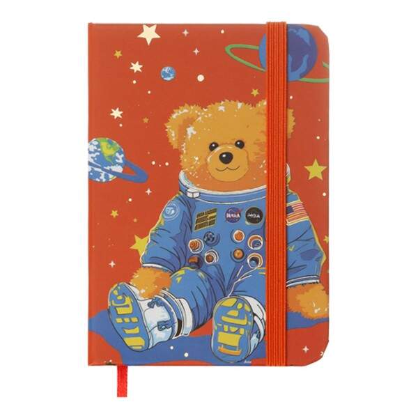 Книжка записна BEAR на гумці, А7, 80 арк., клітинка., офсет крем., тв.лам.обл., помаранчева, KIDS LI (шт.)