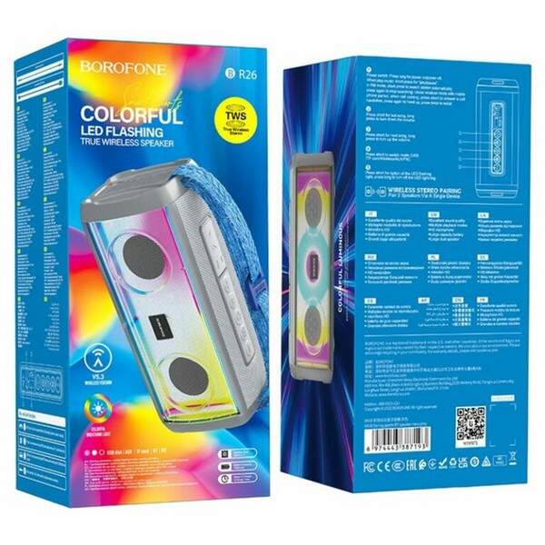 Портативна Bluetooth колонка Borofone BR26 Daring sports BT speaker gray (шт.)