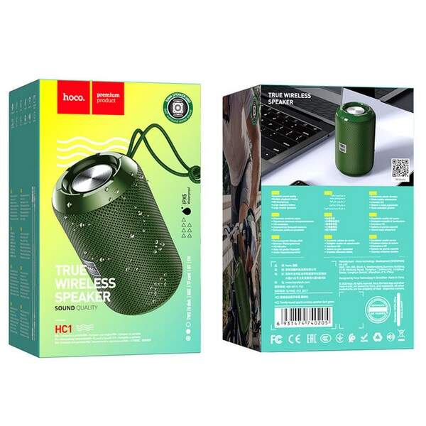 Портативна Bluetooth колонка HOCO HC1 Trendy sound sports wireless speaker dark green (шт.)