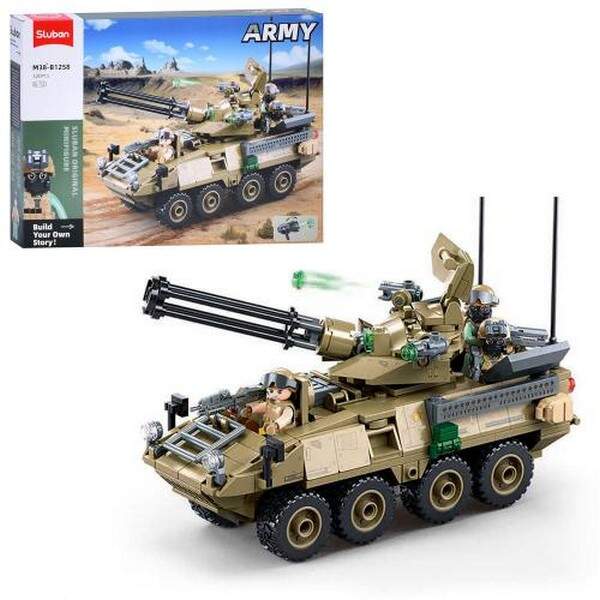 Конструктор SLUBAN M38-B1258 (16шт) військовий, бронетранспортер, 18,3см, фігурка, 320дет, в кор-ці, (шт.)