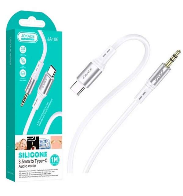 Кабель JOKADE JA106 Digital audio (3.5mm-Type C) white (шт.)