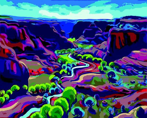 Картина за номерами "Кольоровий каньйон", 40*50, ART Line ZB.64109 (шт.)