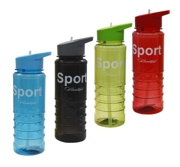 Пляшка для води пл. sports 750мл із руч. в кл. (23 * 7,5) см № XL-76 (6016) (80) (шт.)