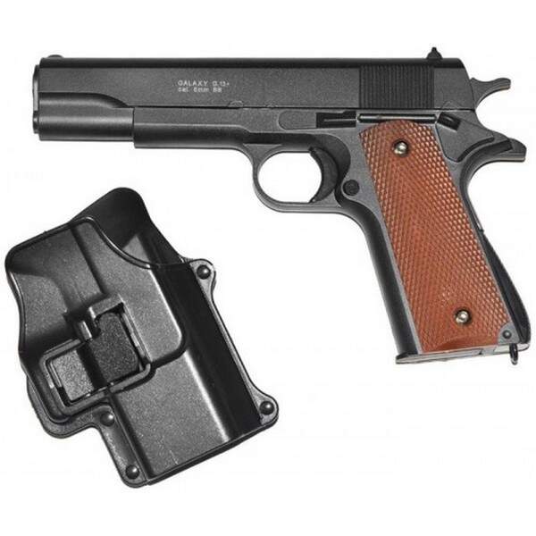 Пістолет страйкбольний G13+ GALAXY COLT M1911 мет. Пластик з пульками чорний (24шт) (шт.)