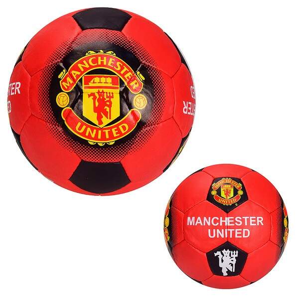 М'яч футбольний арт. FP087 (30шт)   MANCHESTER UNITED №5, PU 420 грам, 32 панелі,Пакістан,сітка+голк (шт.)