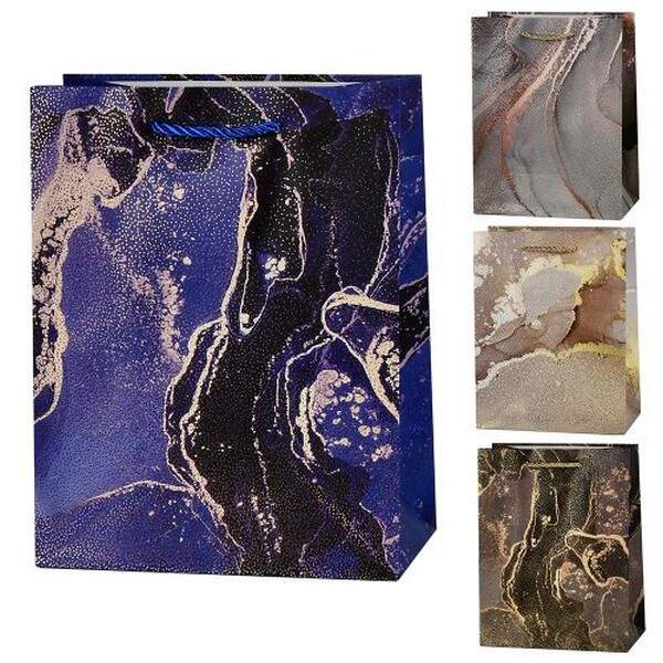 Пакет подарунковий паперовий L "Golden Marble" 30*41.5*12см R33247-L (360шт) (шт.)