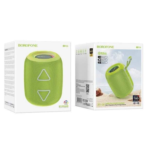Портативна Bluetooth колонка Borofone BR36 Lucy sports BT speaker Green (шт.)
