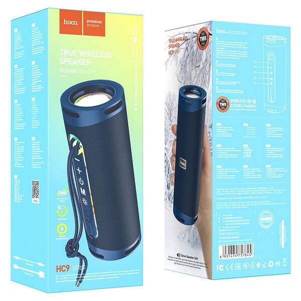Портативна Bluetooth колонка HOCO HC9 Dazzling pulse sports BT speaker Navy Blue (шт.)