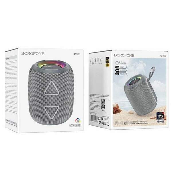 Портативна Bluetooth колонка Borofone BR36 Lucy sports BT speaker Gray (шт.)