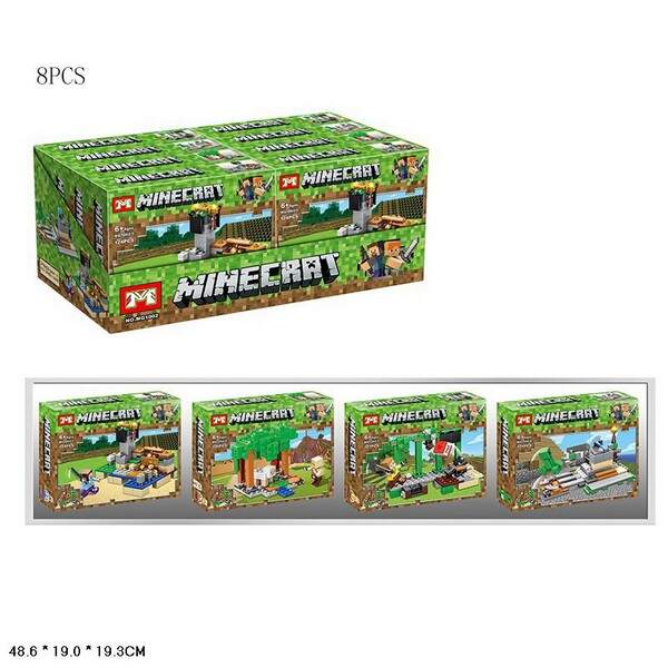 Ігровий набір конструктор  арт. MG1002, MINECRAFT  8шт у дисплей боксі 48,6*19*19,3см (шт.)