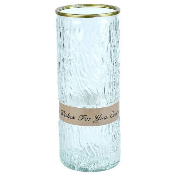 Ваза скляна "Best Wishes" 26*10см R93902 (20шт) (шт.)