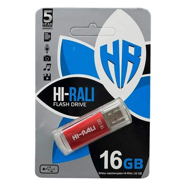 Usb флеш Hi-Rali 16Gb Rocket  Red (шт.)