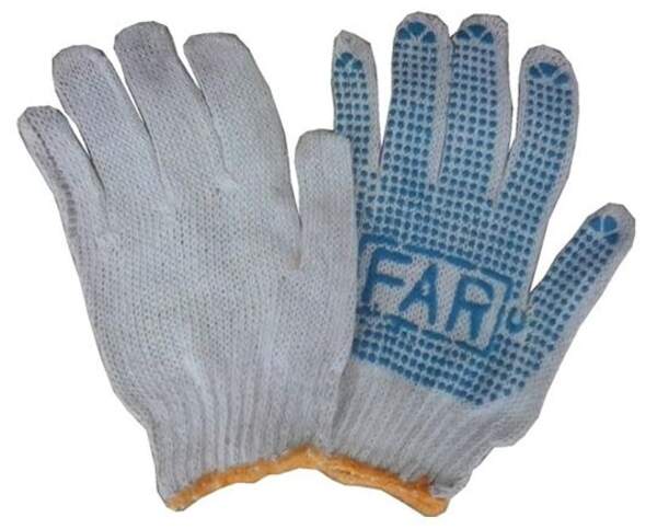Рукавиці №W-FAR-540  (№А306) в'яз. білі з син. крапкою (600/12) (шт.)
