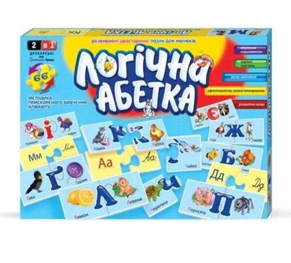 Гра наст. "Логічна абетка" укр. (12) DT66Asp-U (шт.)