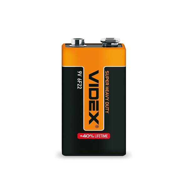 Батарейка  Videx  6F22/9V (Крона) технічна (24/480шт/ящ) (шт.)