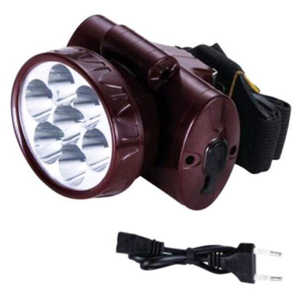 Налобний ліхтар ASK 1858 (7 LED) акумуляторний світлодіодний ТМ АСК (шт.)