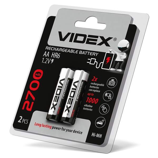акам   Videx R06 2700mAh 2 бл, /20/200 (шт.)