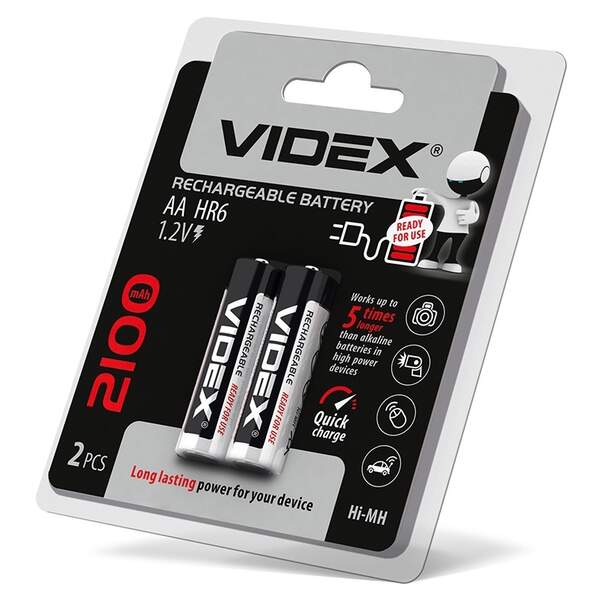 акум   Videx R06 2100 mAh 2 бл, /20/200 (шт.)